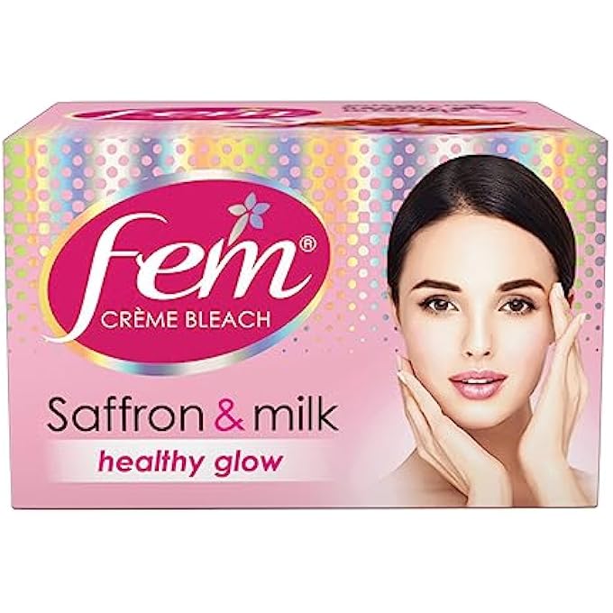 fem FAIRNESS (SAFFRON & MILK) CRME BLEACH - 24G | ADVANCED SKIN BRIGHTENING SYSTEM | ENRICHED WIH GOODNESS OF SAFRRON & MILK | WITH REJUVENATING FRAGRANCE| NO ADDED PARABENS, SILICONES & AMMONIA - Image 1